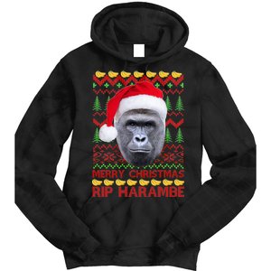 RIP Harambe Merry Ugly Christmas Sweater Tie Dye Hoodie