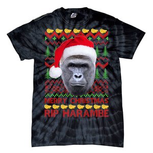 RIP Harambe Merry Ugly Christmas Sweater Tie-Dye T-Shirt