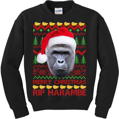 RIP Harambe Merry Ugly Christmas Sweater Kids Sweatshirt