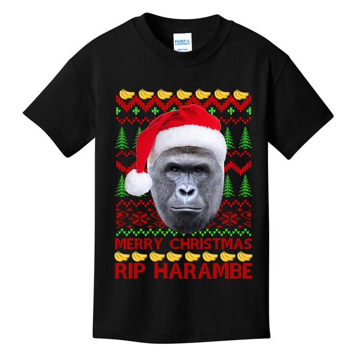 RIP Harambe Merry Ugly Christmas Sweater Kids T-Shirt