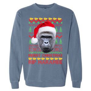 RIP Harambe Merry Ugly Christmas Sweater Garment-Dyed Sweatshirt