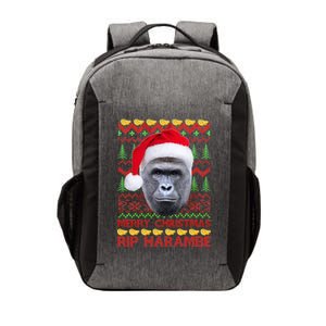 RIP Harambe Merry Ugly Christmas Sweater Vector Backpack