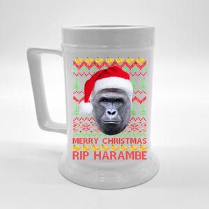 RIP Harambe Merry Ugly Christmas Sweater Beer Stein