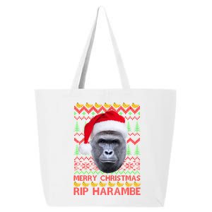 RIP Harambe Merry Ugly Christmas Sweater 25L Jumbo Tote