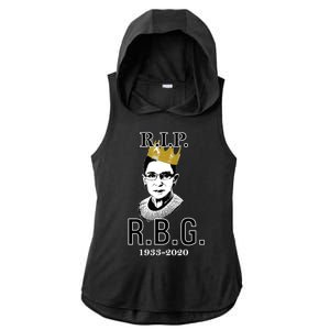 RIP Notorious RBG Ruth Bader Ginsburg 1933-2020 Ladies PosiCharge Tri-Blend Wicking Draft Hoodie Tank