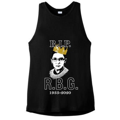 RIP Notorious RBG Ruth Bader Ginsburg 1933-2020 Ladies PosiCharge Tri-Blend Wicking Tank