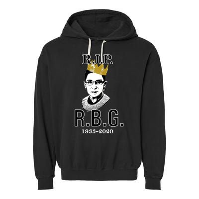 RIP Notorious RBG Ruth Bader Ginsburg 1933-2020 Garment-Dyed Fleece Hoodie
