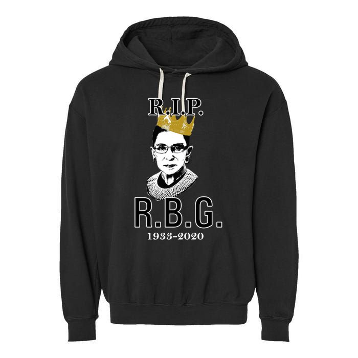 RIP Notorious RBG Ruth Bader Ginsburg 1933-2020 Garment-Dyed Fleece Hoodie