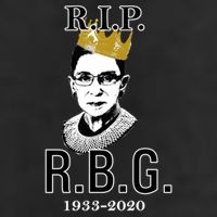 RIP Notorious RBG Ruth Bader Ginsburg 1933-2020 Garment-Dyed Fleece Hoodie