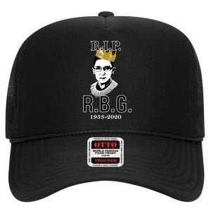 RIP Notorious RBG Ruth Bader Ginsburg 1933-2020 High Crown Mesh Back Trucker Hat