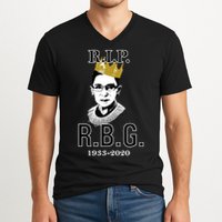 RIP Notorious RBG Ruth Bader Ginsburg 1933-2020 V-Neck T-Shirt