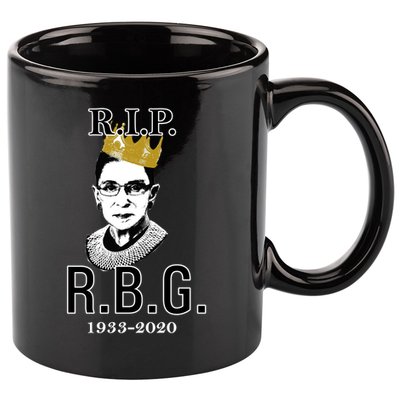 RIP Notorious RBG Ruth Bader Ginsburg 1933-2020 11oz C Handle Ceramic Mug