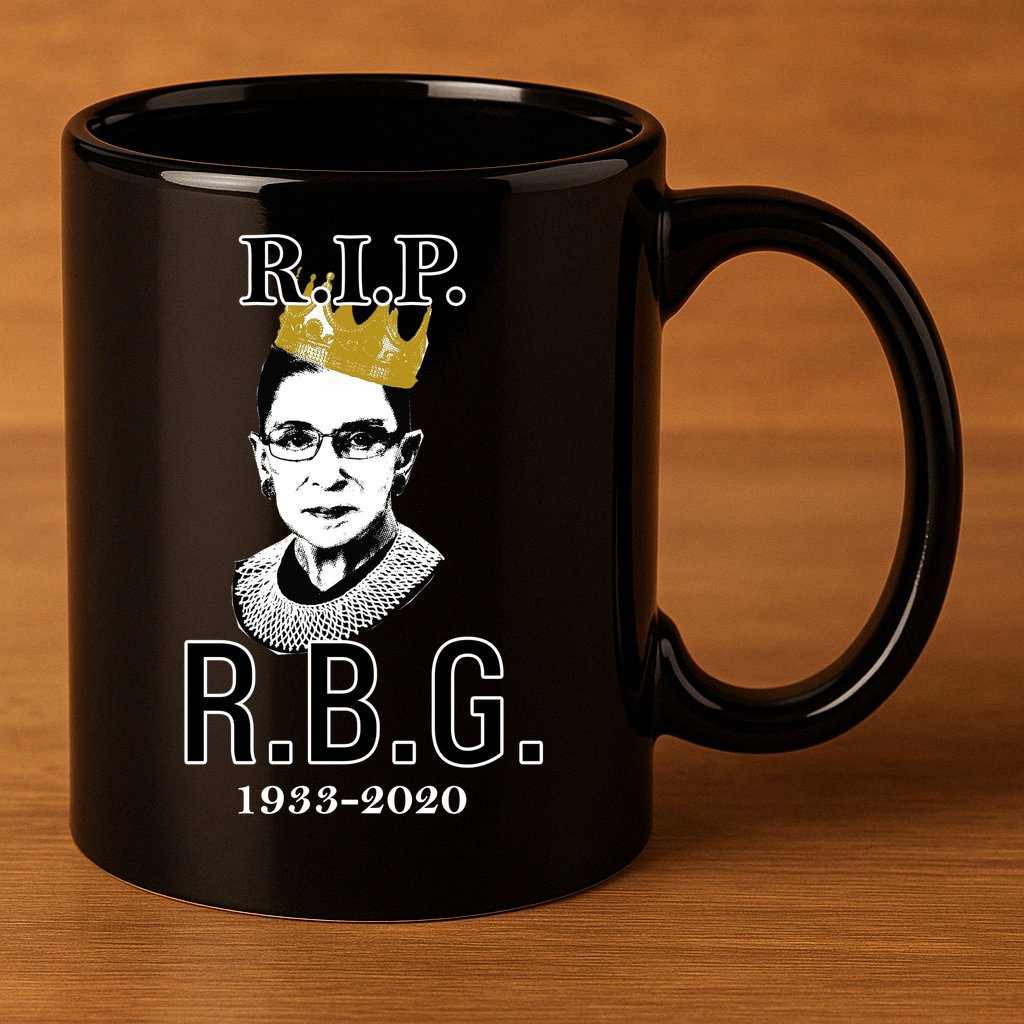 RIP Notorious RBG Ruth Bader Ginsburg 1933-2020 11oz C Handle Ceramic Mug