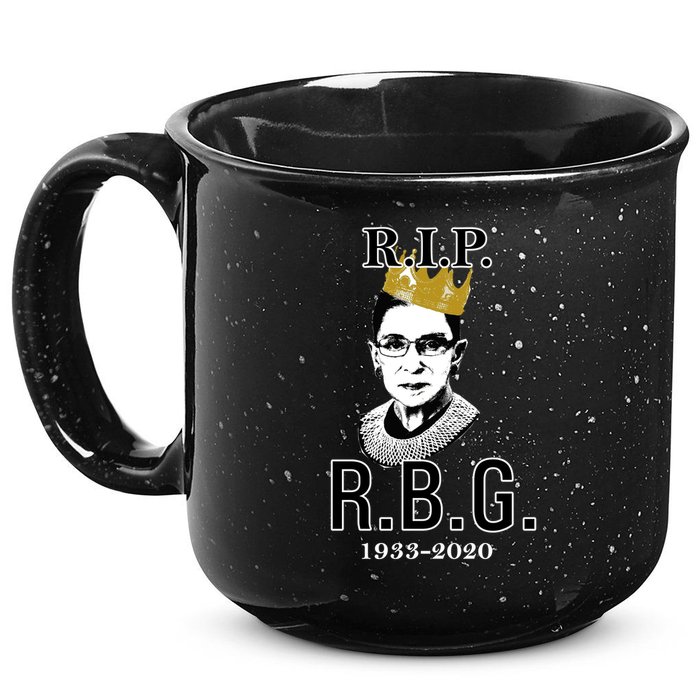 RIP Notorious RBG Ruth Bader Ginsburg 1933-2020 15oz Campfire Ceramic Mug