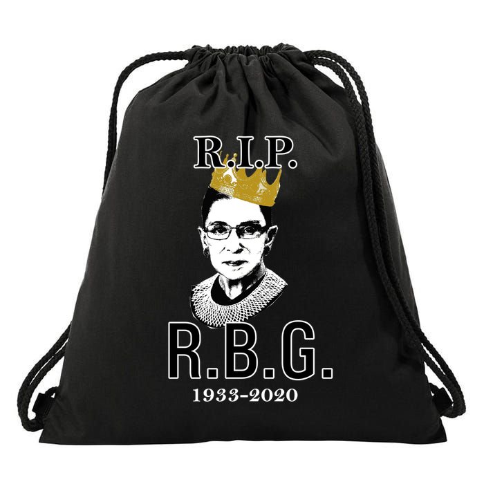 RIP Notorious RBG Ruth Bader Ginsburg 1933-2020 Drawstring Bag