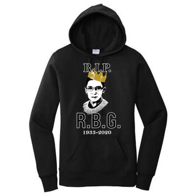 RIP Notorious RBG Ruth Bader Ginsburg 1933-2020 Women's Pullover Hoodie