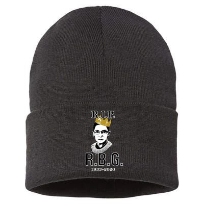 RIP Notorious RBG Ruth Bader Ginsburg 1933-2020 Sustainable Knit Beanie