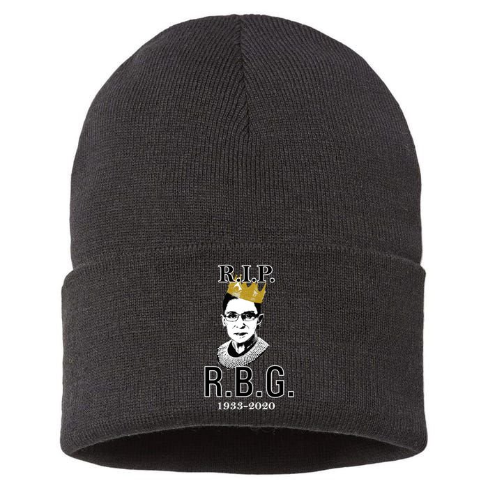 RIP Notorious RBG Ruth Bader Ginsburg 1933-2020 Sustainable Knit Beanie