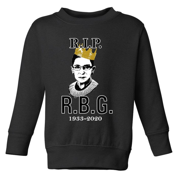 RIP Notorious RBG Ruth Bader Ginsburg 1933-2020 Toddler Sweatshirt