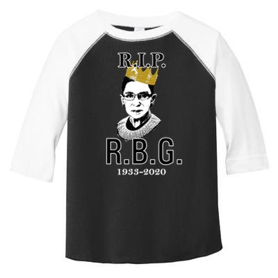 RIP Notorious RBG Ruth Bader Ginsburg 1933-2020 Toddler Fine Jersey T-Shirt