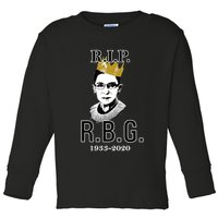RIP Notorious RBG Ruth Bader Ginsburg 1933-2020 Toddler Long Sleeve Shirt