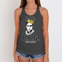 RIP Notorious RBG Ruth Bader Ginsburg 1933-2020 Women's Knotted Racerback Tank