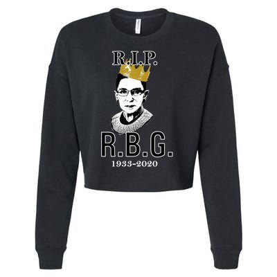 RIP Notorious RBG Ruth Bader Ginsburg 1933-2020 Cropped Pullover Crew