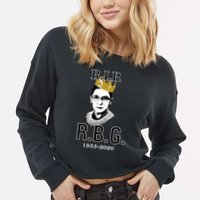 RIP Notorious RBG Ruth Bader Ginsburg 1933-2020 Cropped Pullover Crew