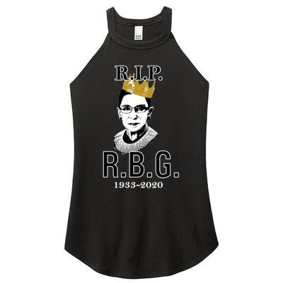 RIP Notorious RBG Ruth Bader Ginsburg 1933-2020 Women's Perfect Tri Rocker Tank