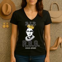 RIP Notorious RBG Ruth Bader Ginsburg 1933-2020 Women's V-Neck T-Shirt