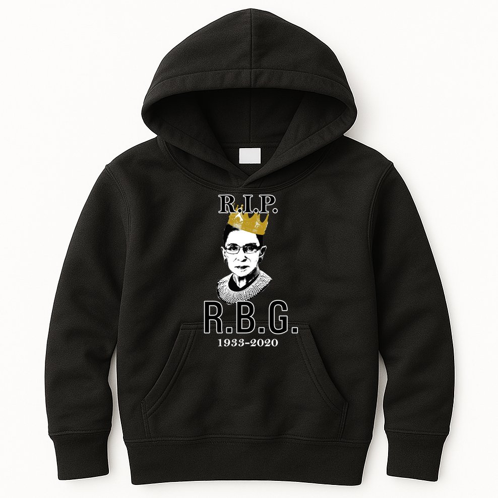 RIP Notorious RBG Ruth Bader Ginsburg 1933-2020 Kids Hoodie