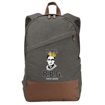 RIP Notorious RBG Ruth Bader Ginsburg 1933-2020 Cotton Canvas Backpack