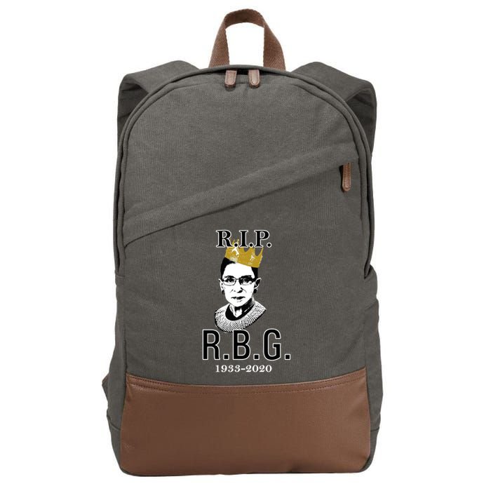 RIP Notorious RBG Ruth Bader Ginsburg 1933-2020 Cotton Canvas Backpack