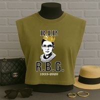 RIP Notorious RBG Ruth Bader Ginsburg 1933-2020 Garment-Dyed Women's Muscle Tee
