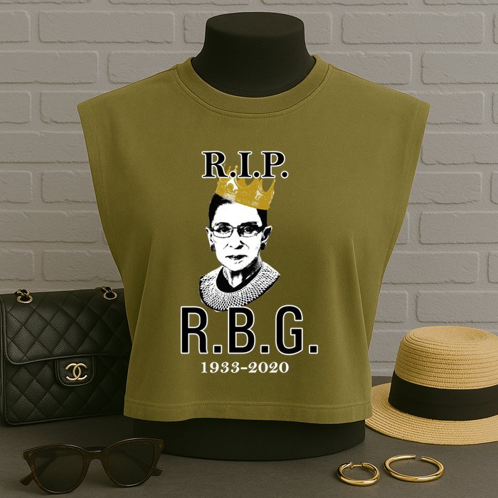 RIP Notorious RBG Ruth Bader Ginsburg 1933-2020 Garment-Dyed Women's Muscle Tee