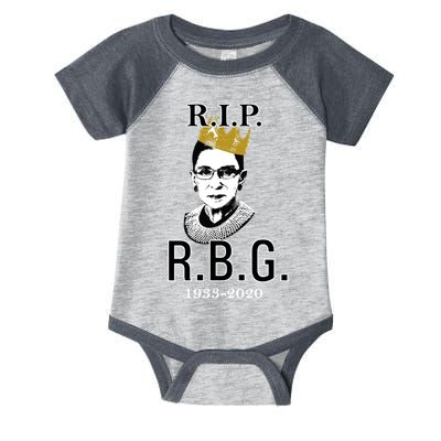 RIP Notorious RBG Ruth Bader Ginsburg 1933-2020 Infant Baby Jersey Bodysuit