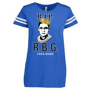 RIP Notorious RBG Ruth Bader Ginsburg 1933-2020 Enza Ladies Jersey Football T-Shirt