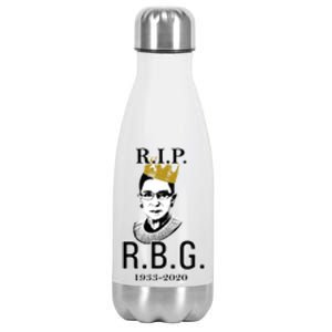 RIP Notorious RBG Ruth Bader Ginsburg 1933-2020 Stainless Steel Insulated Water Bottle