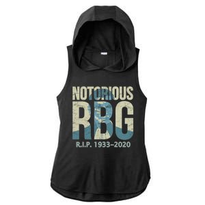 RIP Notorious RBG Ruth Ginsburg 1933-2020 Ladies PosiCharge Tri-Blend Wicking Draft Hoodie Tank