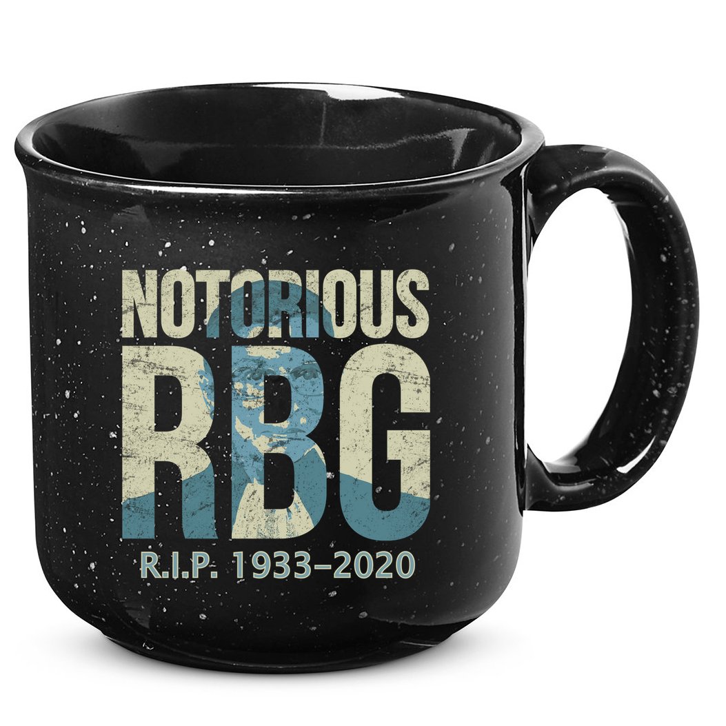 RIP Notorious RBG Ruth Ginsburg 1933-2020 15oz Campfire Ceramic Mug