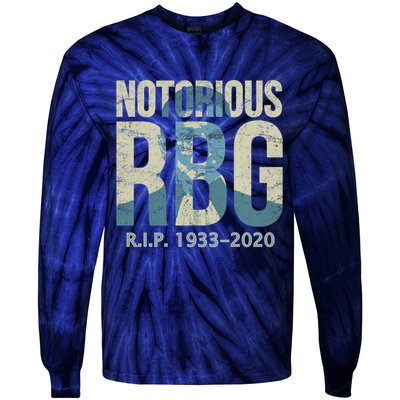 RIP Notorious RBG Ruth Ginsburg 1933-2020 Tie-Dye Long Sleeve Shirt