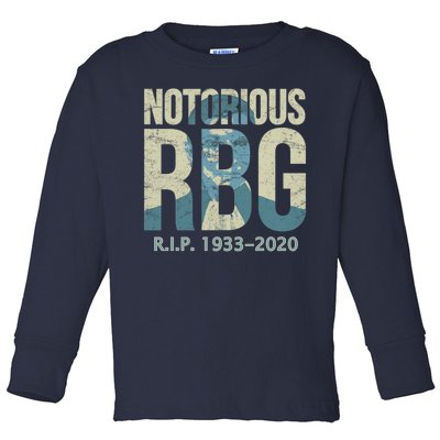 RIP Notorious RBG Ruth Ginsburg 1933-2020 Toddler Long Sleeve Shirt