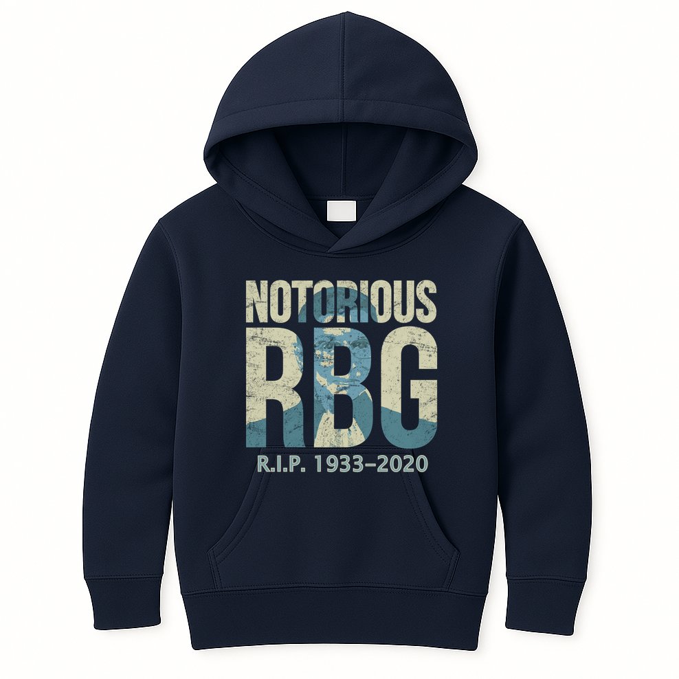 RIP Notorious RBG Ruth Ginsburg 1933-2020 Kids Hoodie