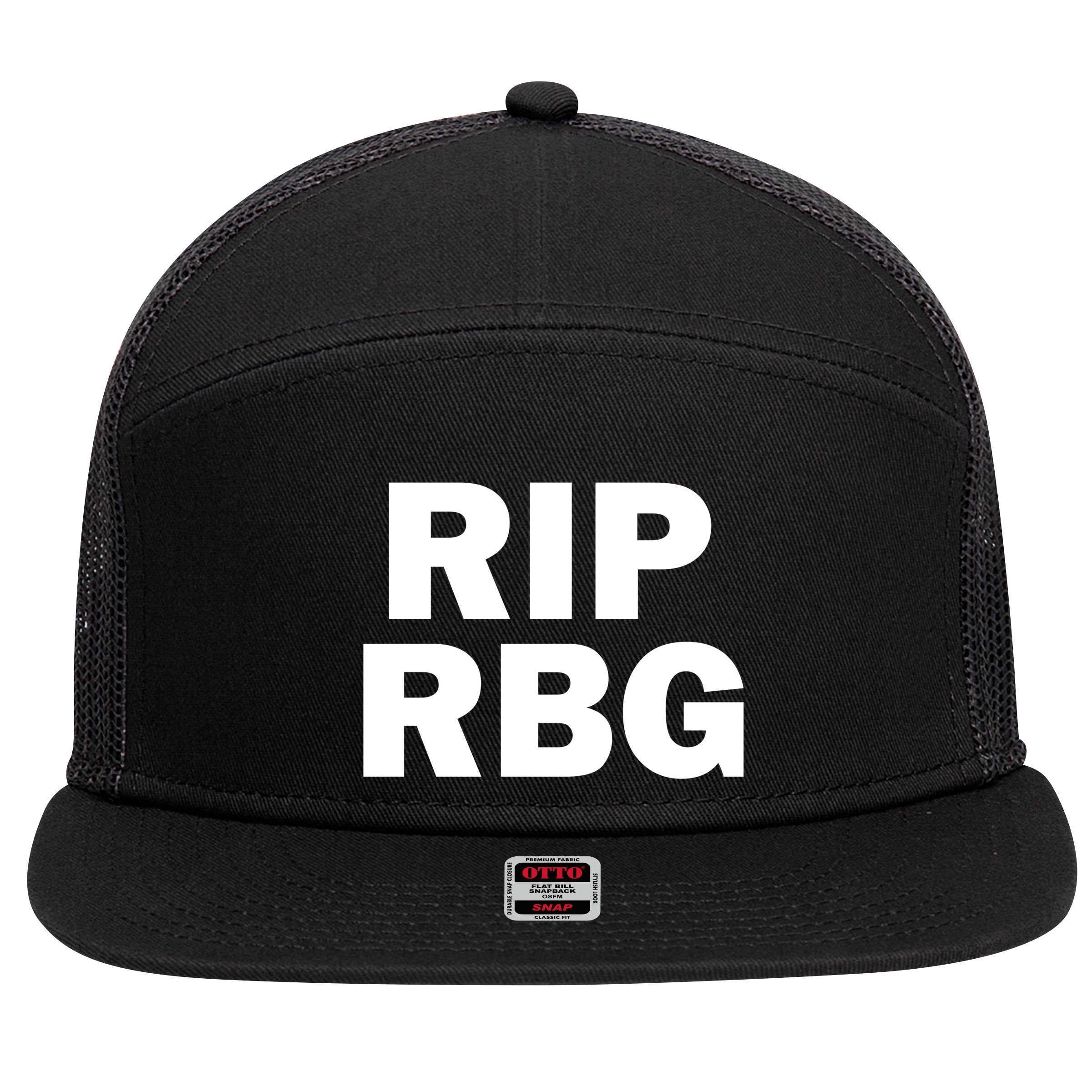 RIP RBG 7 Panel Mesh Trucker Snapback Hat