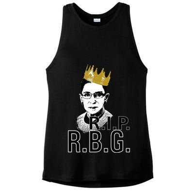RIP RBG Ruth Bader Ginsburg Ladies PosiCharge Tri-Blend Wicking Tank