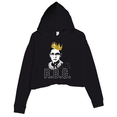 RIP RBG Ruth Bader Ginsburg Crop Fleece Hoodie