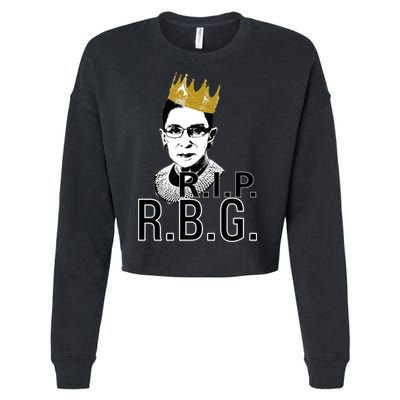 RIP RBG Ruth Bader Ginsburg Cropped Pullover Crew