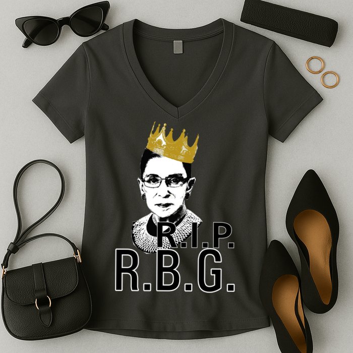 RIP RBG Ruth Bader Ginsburg Women's V-Neck T-Shirt