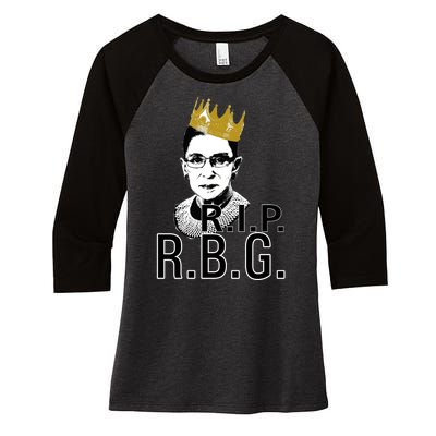 RIP RBG Ruth Bader Ginsburg Women's Tri-Blend 3/4-Sleeve Raglan Shirt