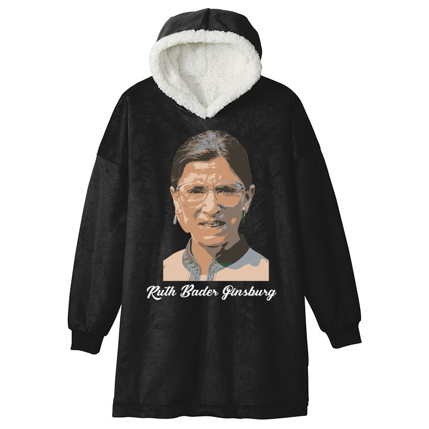 RIP Ruth Bader Ginsberg  Hooded Wearable Blanket